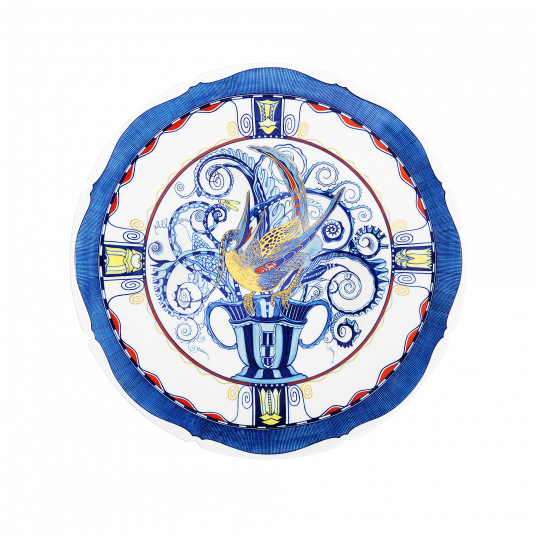 Настенная тарелка Райская птица в листве Настенная тарелка Райская птица в листве