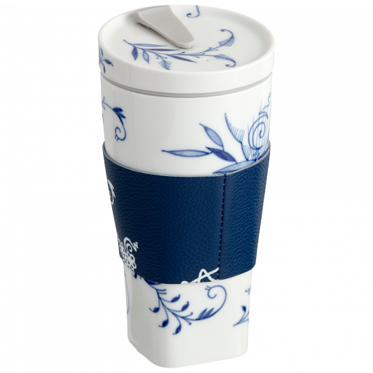 Кружка Coffee to go в стиле синего лука с манжетой Кружка Coffee to go в стиле синего лука с манжетой